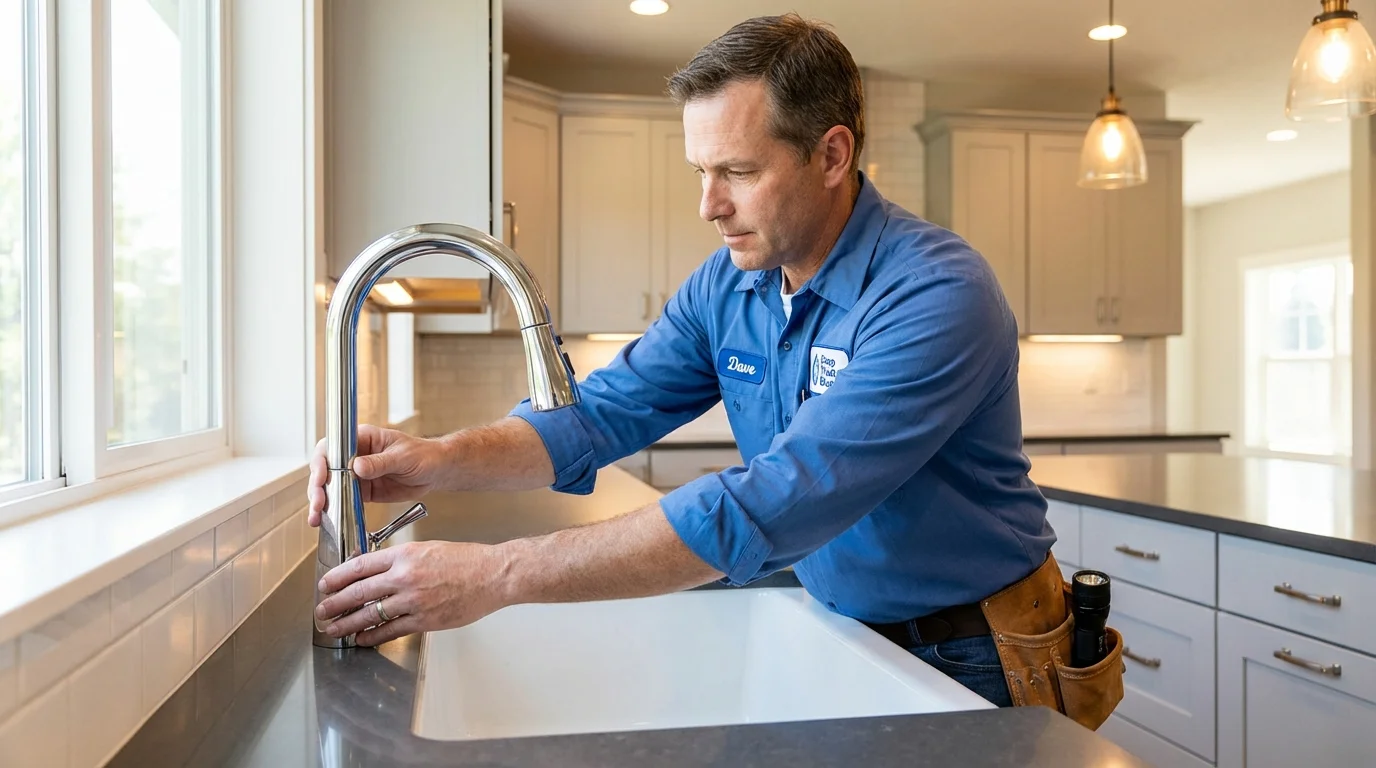 Kitchen faucet installation by Johns Plumbing LLC in Paia